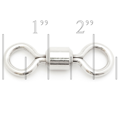 Rosco swivels, size 12/0, to scale. SV-B5 pack of 5